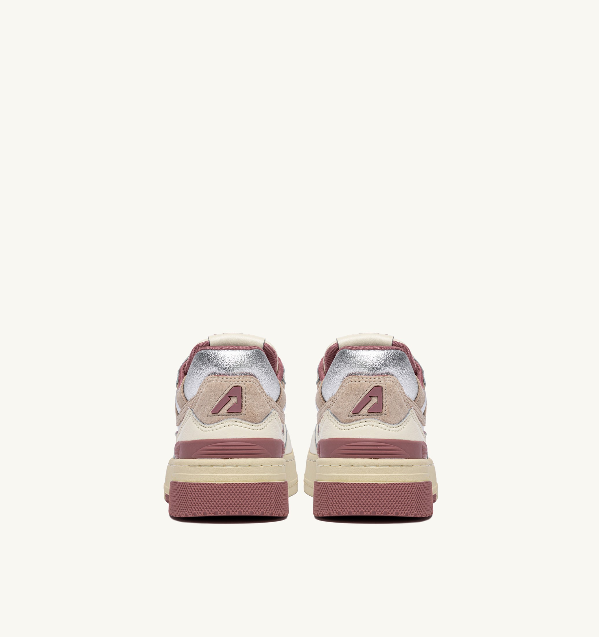 SNEAKERS CLC LOW IN PELLE WHISPER WHITE ASH ROSE E SILVER