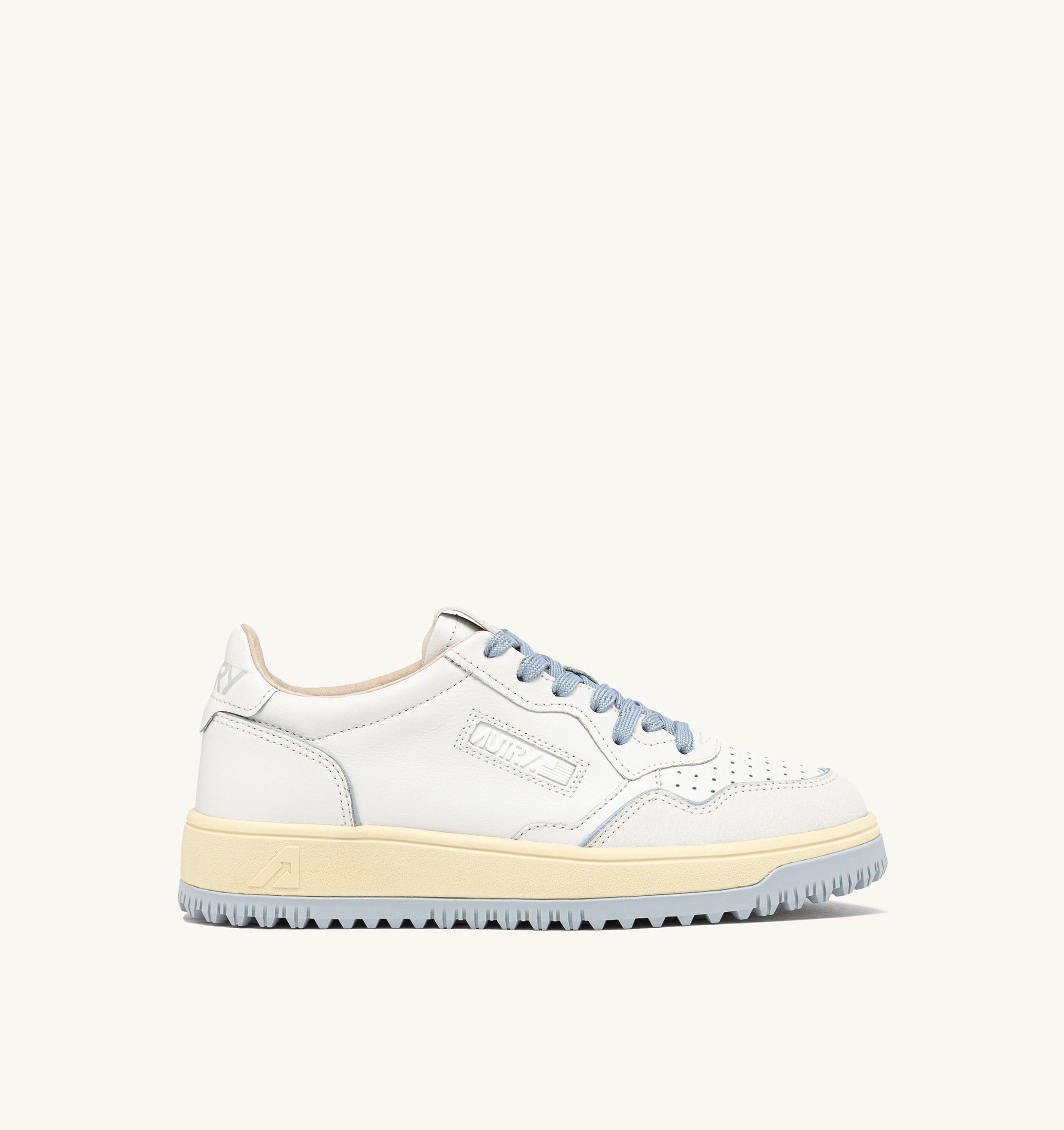 SNEAKERS GOLF LOW IN PELLE COLORE BIANCO E PEARL BLUE