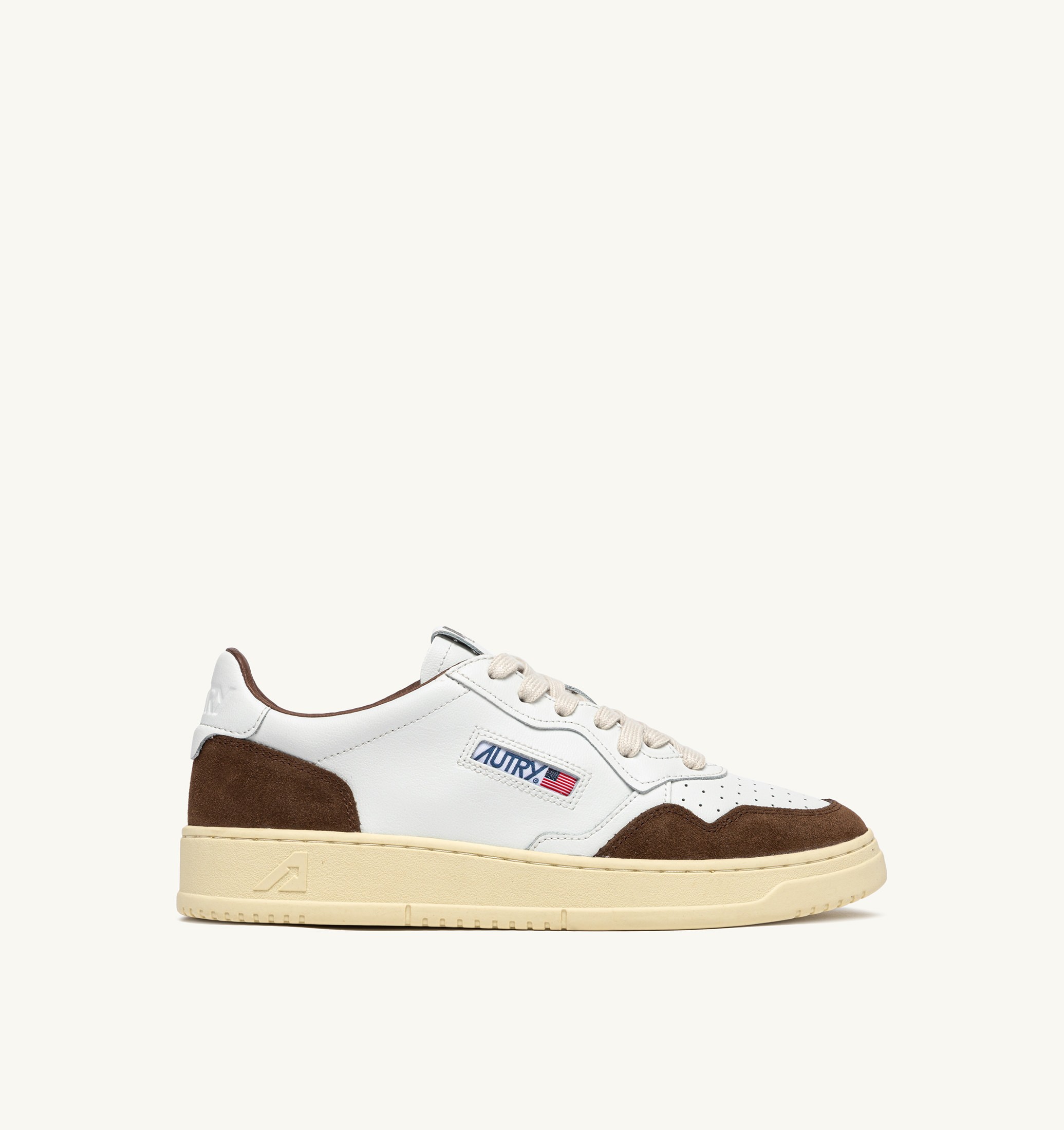SNEAKERS MEDALIST LOW IN PELLE BIANCA E SUEDE TUNDRA