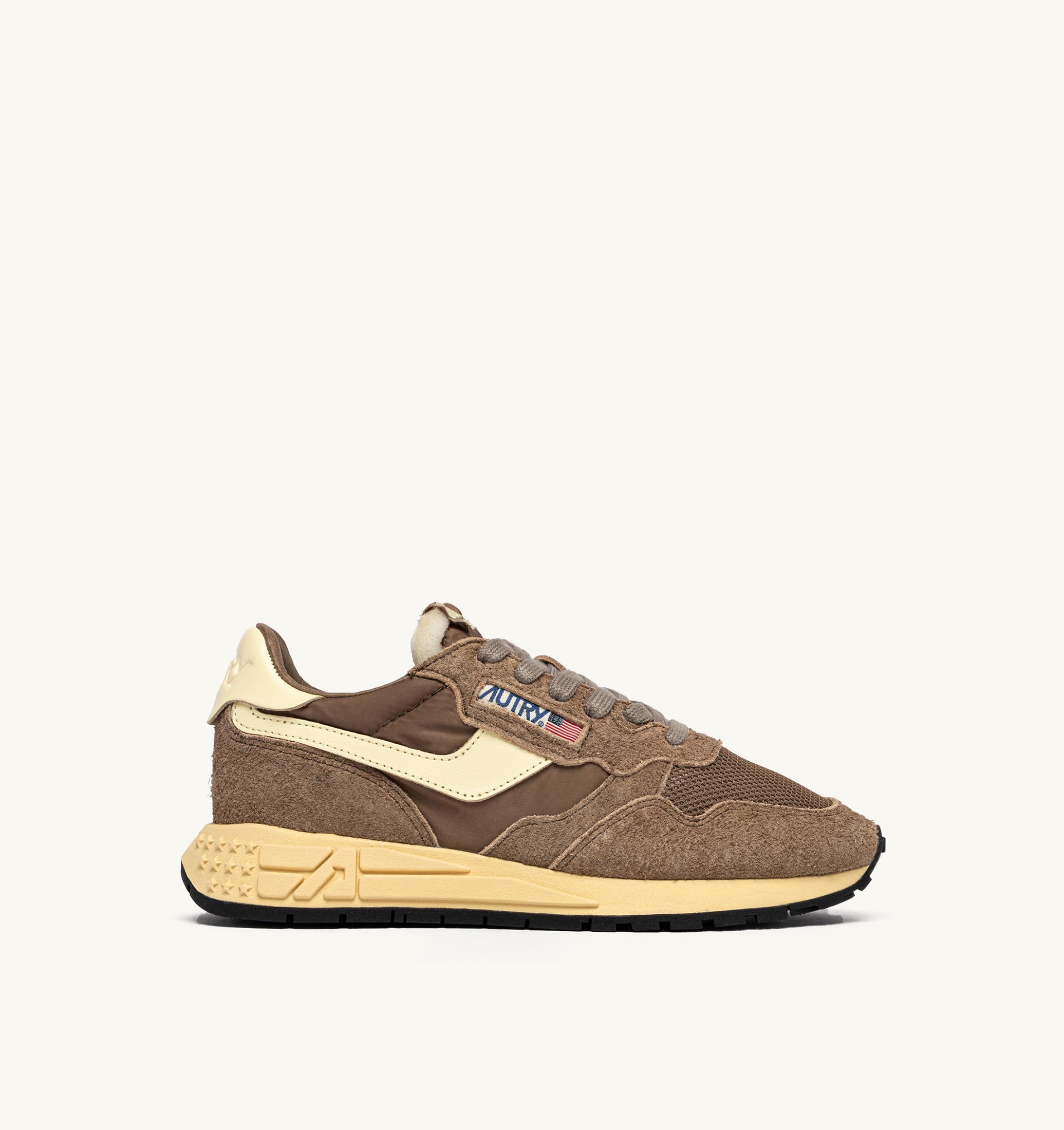 SNEAKERS REELWIND LOW IN NYLON E SUEDE COCCO E RUTABAGA