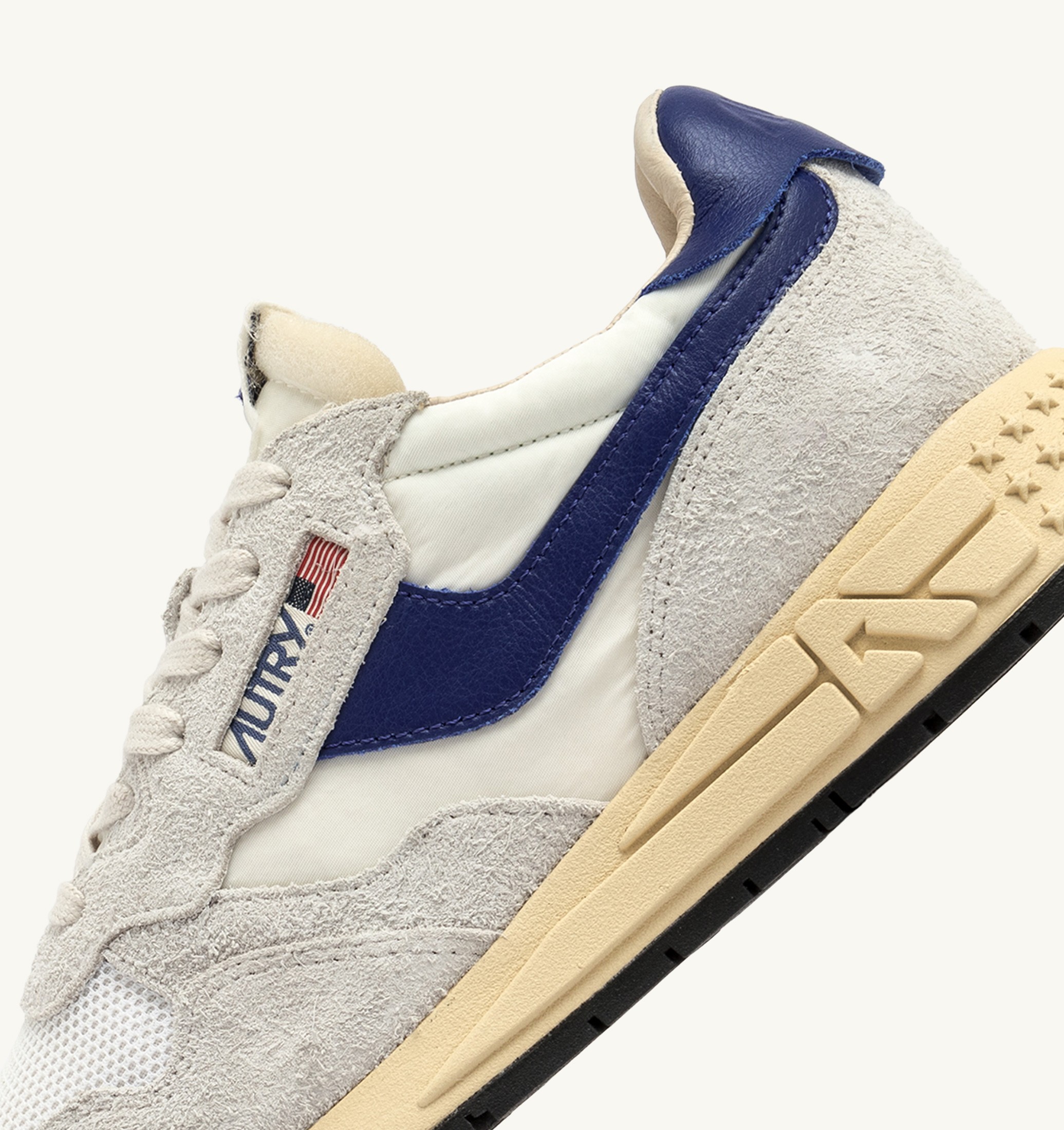 SNEAKERS REELWIND LOW IN NYLON E SUEDE BIANCO E LIMOGES